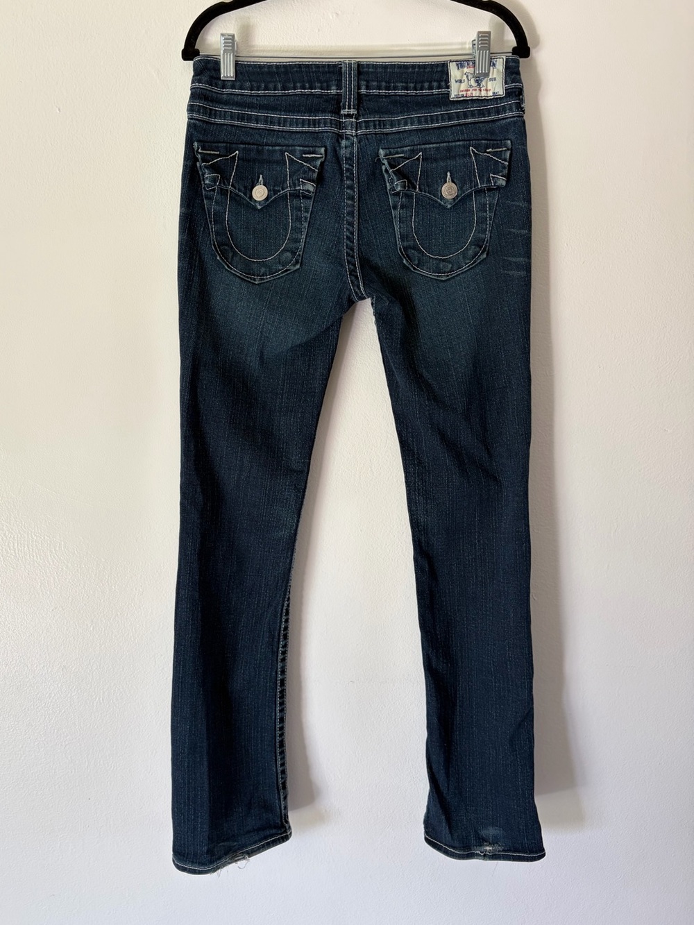 True Religion Vintage World Tour Billy Dark Wash Straight Leg Jeans Made in USA